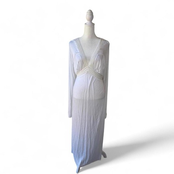 Vera Wang Other - Vintage Y2K Vera Wang Babydoll Slip Gown Semi Sheer Modal White Women's Size XL